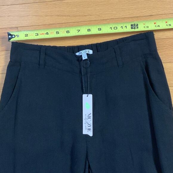 NIC +‎ ZOE 31" RUMBA LINEN WIDE LEG TROUSER NWT SIZE 6 - Picture 7 of 10